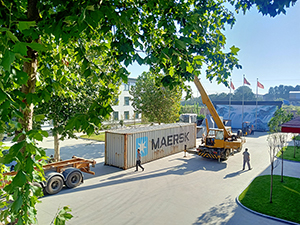 印度尼西亞石膏粉生產(chǎn)線發(fā)貨，今天裝了一個(gè)集裝箱，明天繼續(xù)。